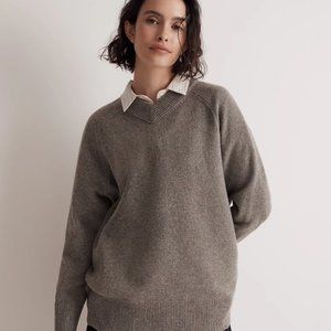 Madewell (Re)generative Wool V-Neck Sweater - Medium